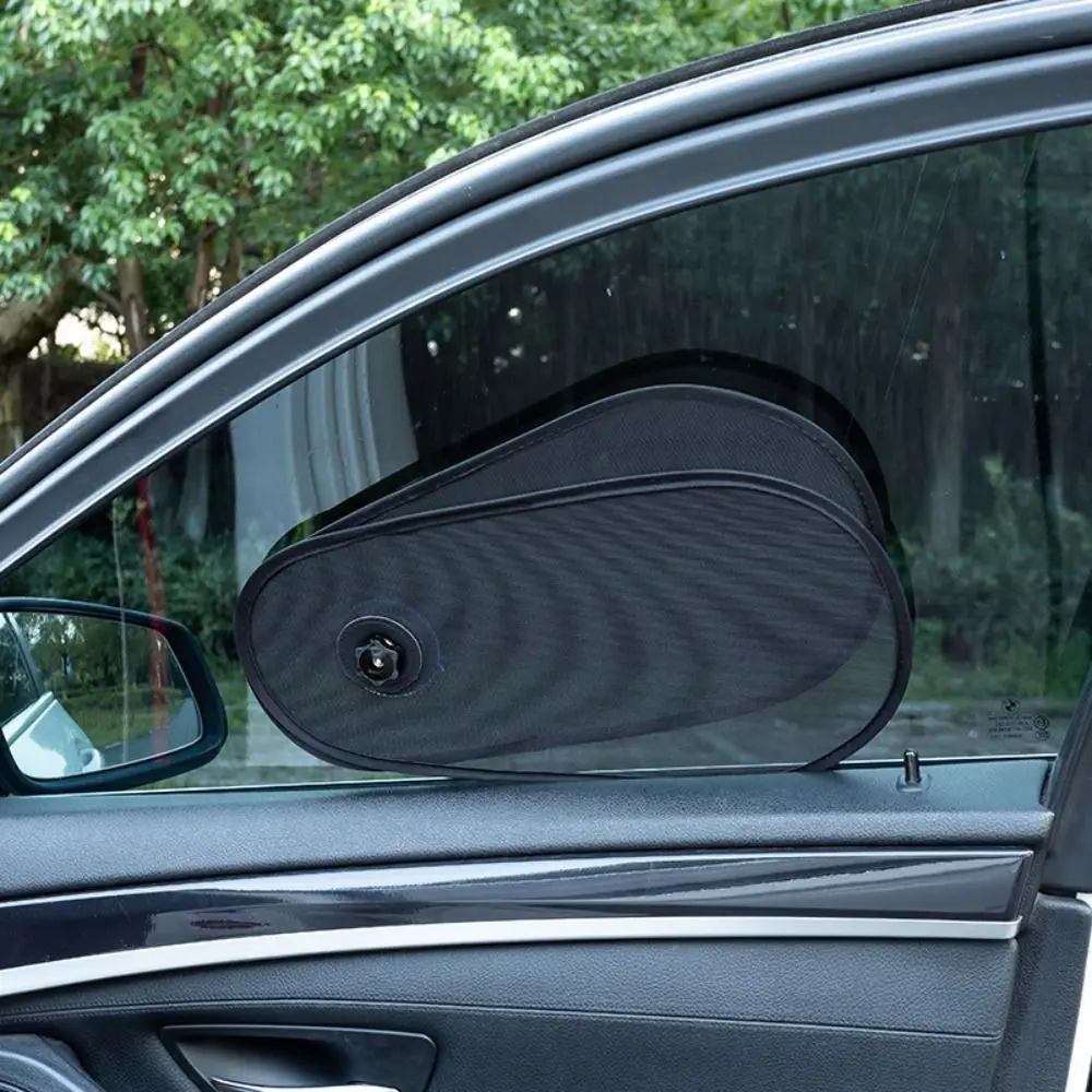 Rotatable Car Side Window Sunshade Suction Cup Type Folding Car Sunshade Curtain UV Protection Universal Black Sun Visor