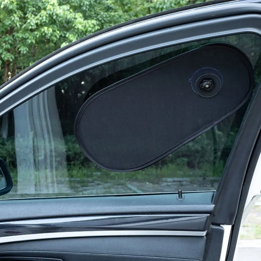Rotatable Car Side Window Sunshade Suction Cup Type Folding Car Sunshade Curtain UV Protection Universal Black Sun Visor