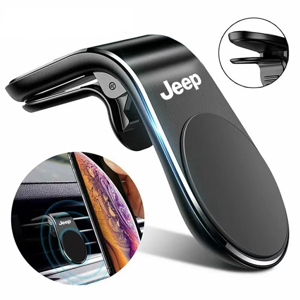 Magnetic Car Phone Holder Air Vent Phone Mount GPS Bracket For Jeep Renegade Compass Grand Cherokee Wrangler Patriot Accessories
