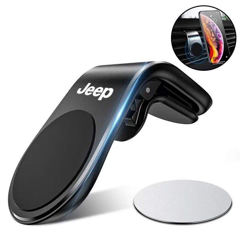 Magnetic Car Phone Holder Air Vent Phone Mount GPS Bracket For Jeep Renegade Compass Grand Cherokee Wrangler Patriot Accessories