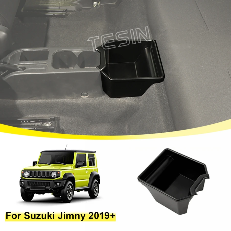 TESIN Stowing Tidying Car Rear Center Storage Box Organizer For Suzuki Jimny 2019 2020 2021 2022 2023 2024 Interior Accessories