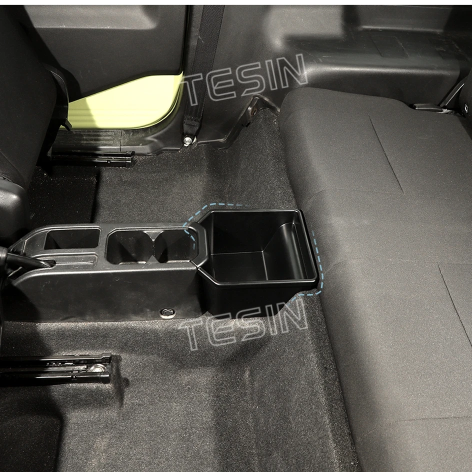 TESIN Stowing Tidying Car Rear Center Storage Box Organizer For Suzuki Jimny 2019 2020 2021 2022 2023 2024 Interior Accessories