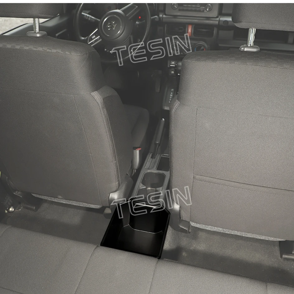 TESIN Stowing Tidying Car Rear Center Storage Box Organizer For Suzuki Jimny 2019 2020 2021 2022 2023 2024 Interior Accessories