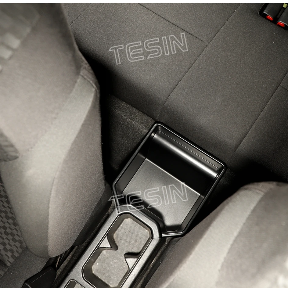 TESIN Stowing Tidying Car Rear Center Storage Box Organizer For Suzuki Jimny 2019 2020 2021 2022 2023 2024 Interior Accessories