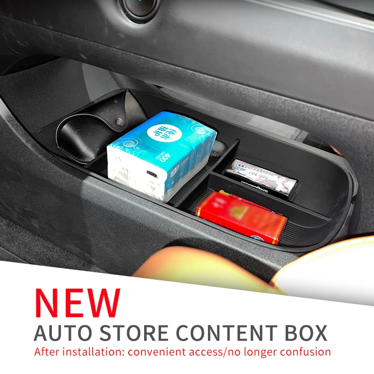 for NIO ET5 2022-2024 Central Armrest Lower Layer Storage Box Car Center Console Tray Organizer Tidying Accessories