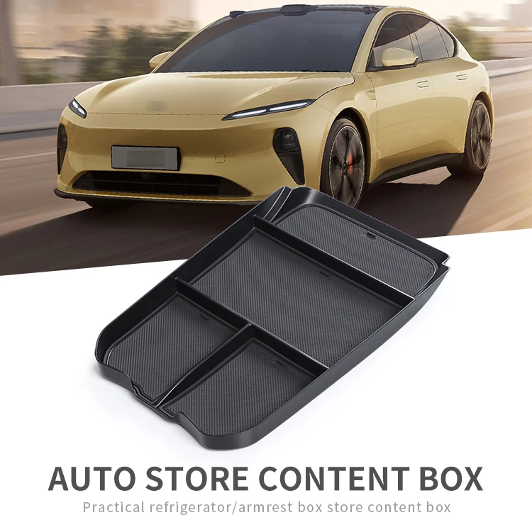 for NIO ET5 2022-2024 Central Armrest Lower Layer Storage Box Car Center Console Tray Organizer Tidying Accessories