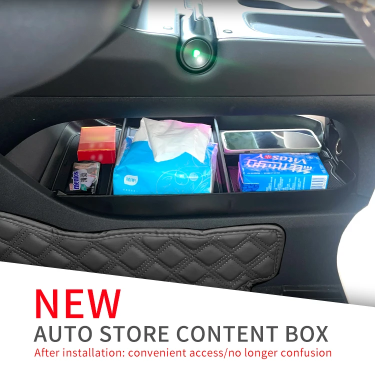 for NIO ET5 2022-2024 Central Armrest Lower Layer Storage Box Car Center Console Tray Organizer Tidying Accessories