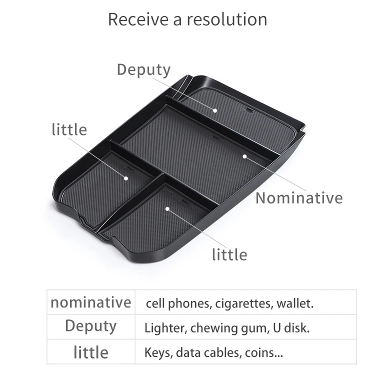 for NIO ET5 2022-2024 Central Armrest Lower Layer Storage Box Car Center Console Tray Organizer Tidying Accessories