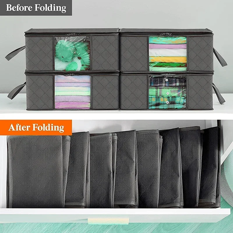 1/3pc Large Capacity Clothes Storage Bag Foldable Blanket Storage Bags Storage Containers for Organizing Bedroom Closet Clothing