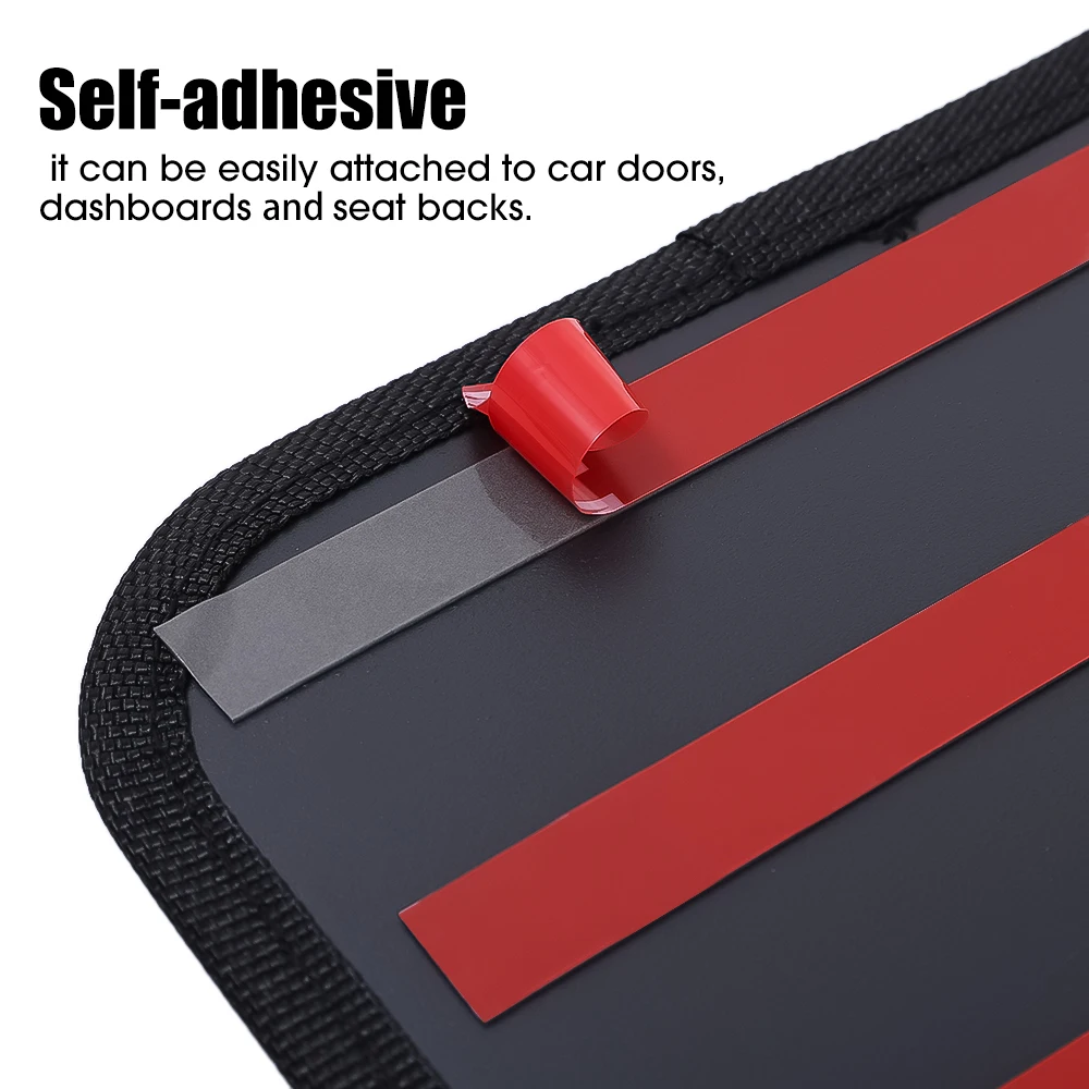 Car Leather Mesh Bag Oxford Fabric Storage Net Bags Car Interior Organizer Phones Coins Keys Storage Auto Stowing Tidying Tools