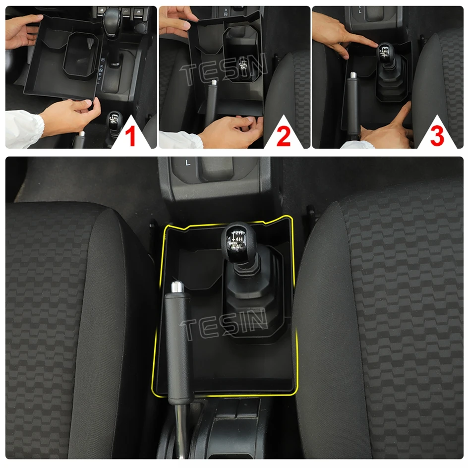 Car Gear Shift Storage Box Organizer Tray For Suzuki Jimny 2019 2020 2021 2022 2023 2024 Stowing Tidying Interior Accessories