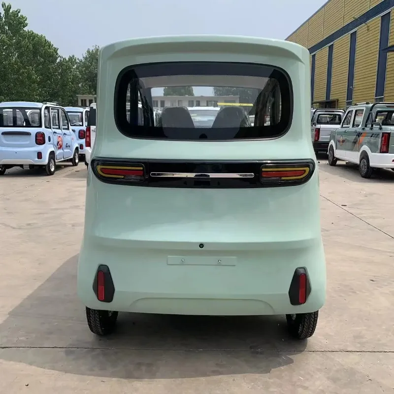 Factory Direct Sales Four-Wheel Electric Mini Car Leather Seats Single Drive Made China Cheap Electric Vehicle Lead Acid Battery