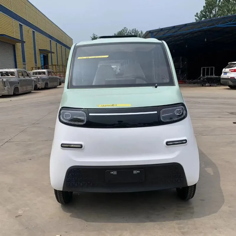 Factory Direct Sales Four-Wheel Electric Mini Car Leather Seats Single Drive Made China Cheap Electric Vehicle Lead Acid Battery