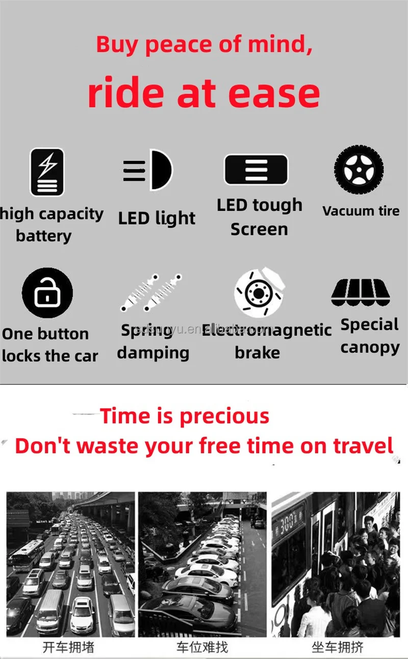 Four Wheel Electric Scooter Mini Bus Bike Distabled Car Golf With High Quality