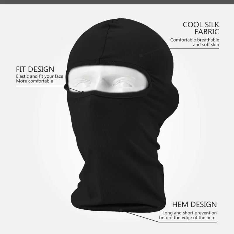 Balaclava Motorcycle Face Mask Moto Helmet Bandana Hood Ski Neck Full Face Mask Windproof Dustproof Face Shield Men's Biker Mask