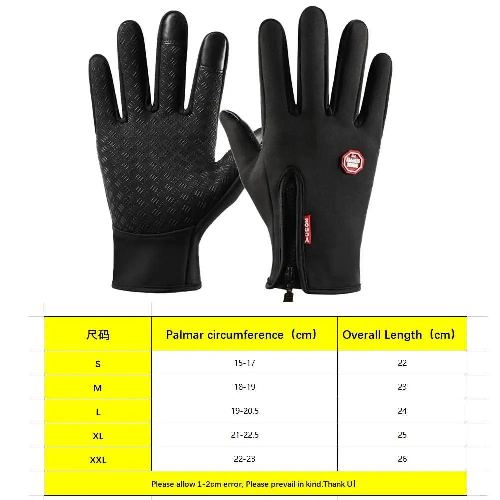 Winter Gloves for men Women Motorcycle Thermal Gloves Guantes Touchscreen Winter Cycling Gloves for Outdoor Bike Riding Gloves