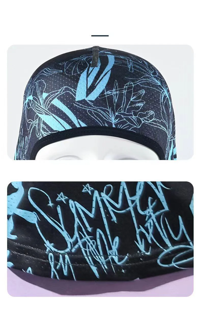 Summer Cool Balaclava Ice Silk Cycling Full Face Cap Sun Anti-UV Protection Sports Face Cover Headwear Bike Motorcycle Men's Hat