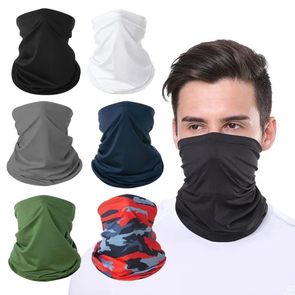 Outdoor Ice Silk Sun Protection Bib Spring and Summer Motorcycle Neck Cover Sports Magic Bandana Riding Mask Full Face