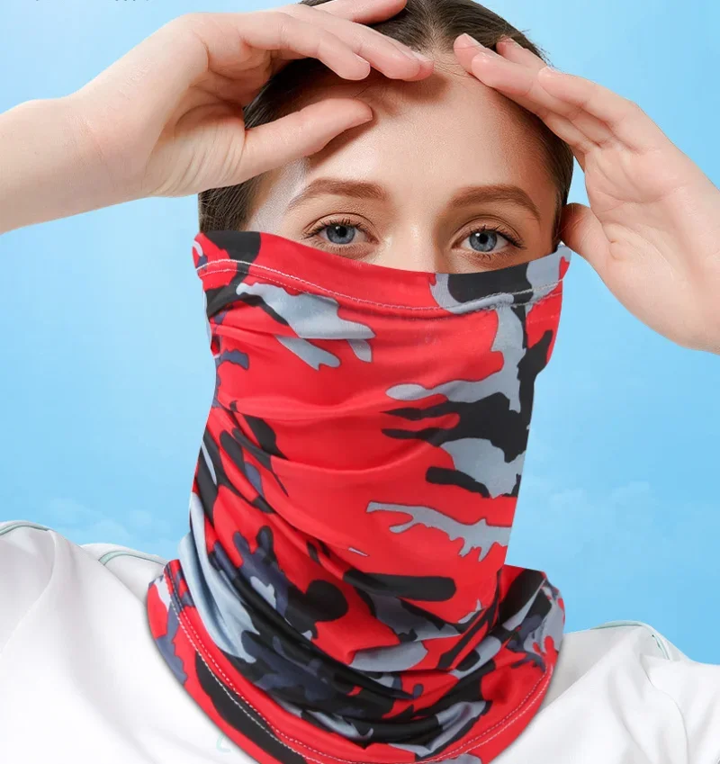 Outdoor Ice Silk Sun Protection Bib Spring and Summer Motorcycle Neck Cover Sports Magic Bandana Riding Mask Full Face