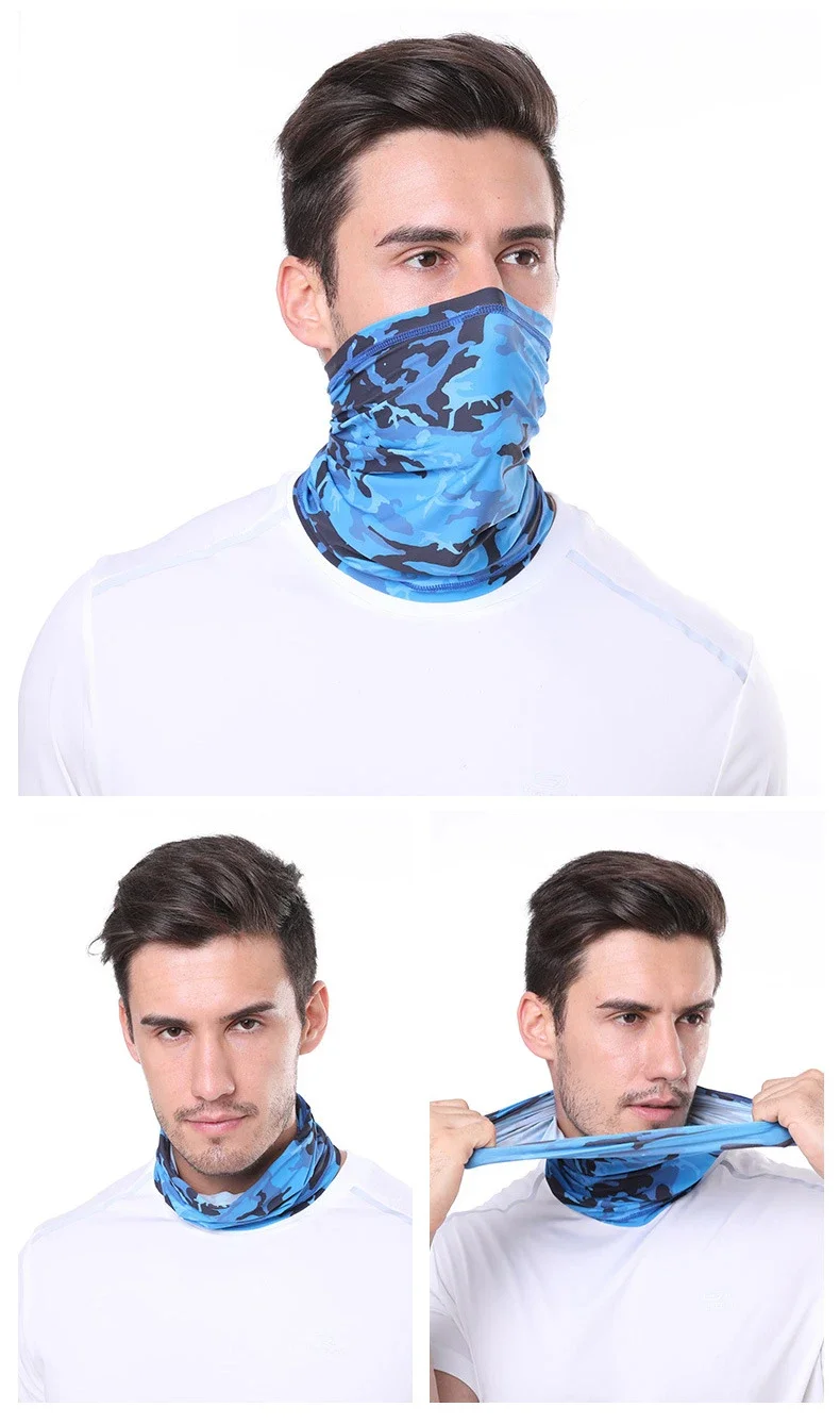 Outdoor Ice Silk Sun Protection Bib Spring and Summer Motorcycle Neck Cover Sports Magic Bandana Riding Mask Full Face