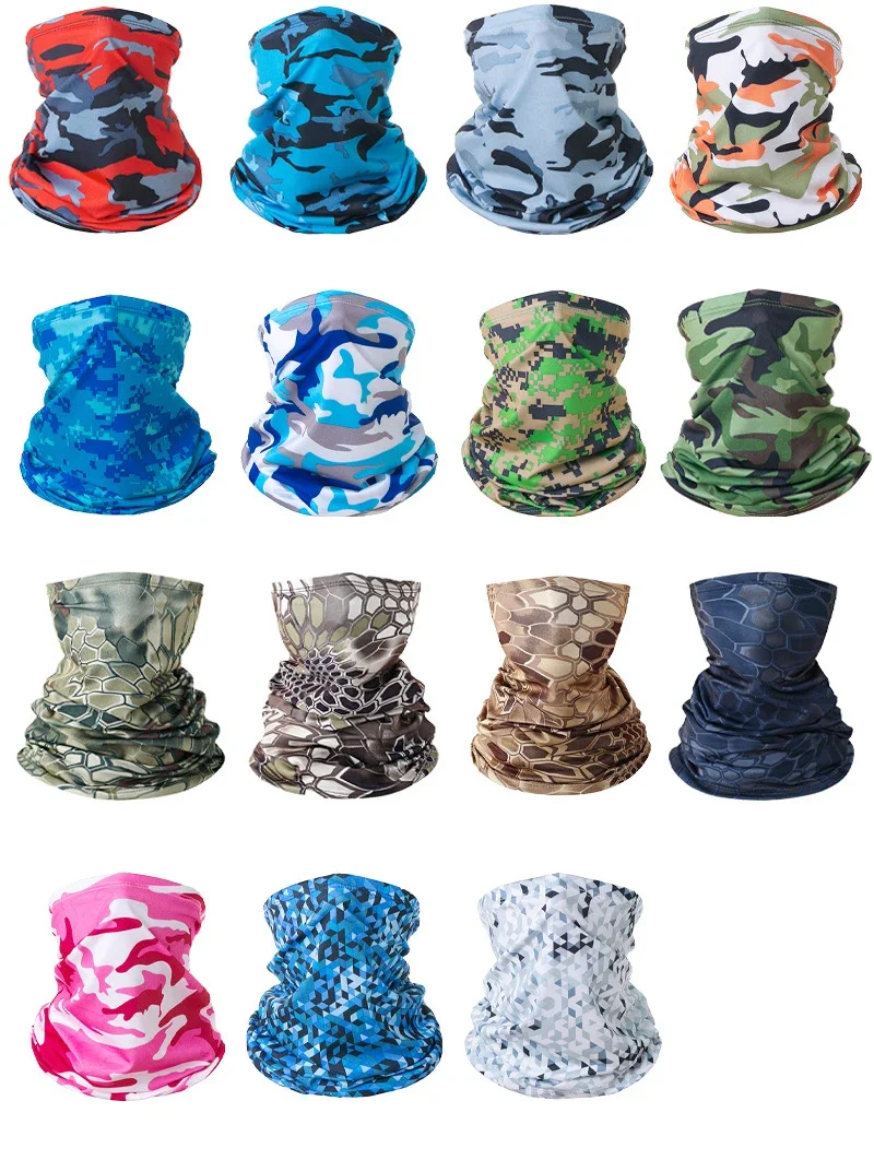 Outdoor Ice Silk Sun Protection Bib Spring and Summer Motorcycle Neck Cover Sports Magic Bandana Riding Mask Full Face