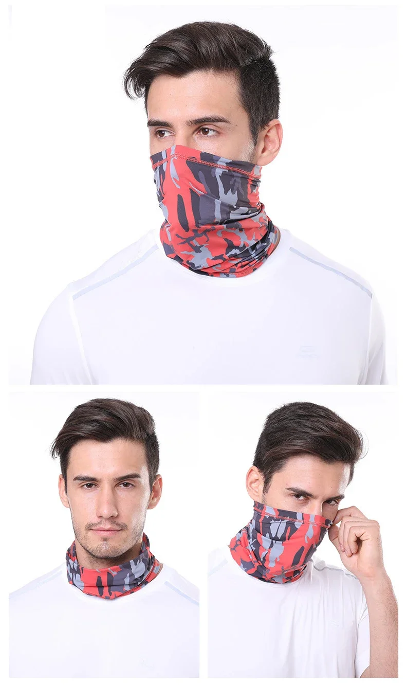 Outdoor Ice Silk Sun Protection Bib Spring and Summer Motorcycle Neck Cover Sports Magic Bandana Riding Mask Full Face