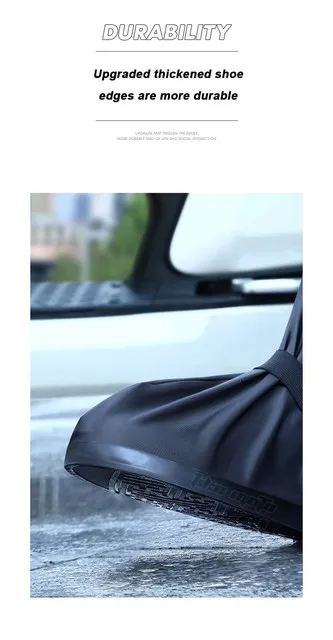 Motorbike Cycling Bike Reusable Rainproof Shoes Cover Motorcycle High Rain Boots Waterproof Reflective Snowy Non-Slip Footwear