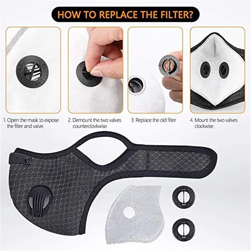 Motorcycle Dust Mask PM2.5 Breathable Mask Unisex Antifreeze Cold Resistant Outdoor Cycling Sports Windproof Mask