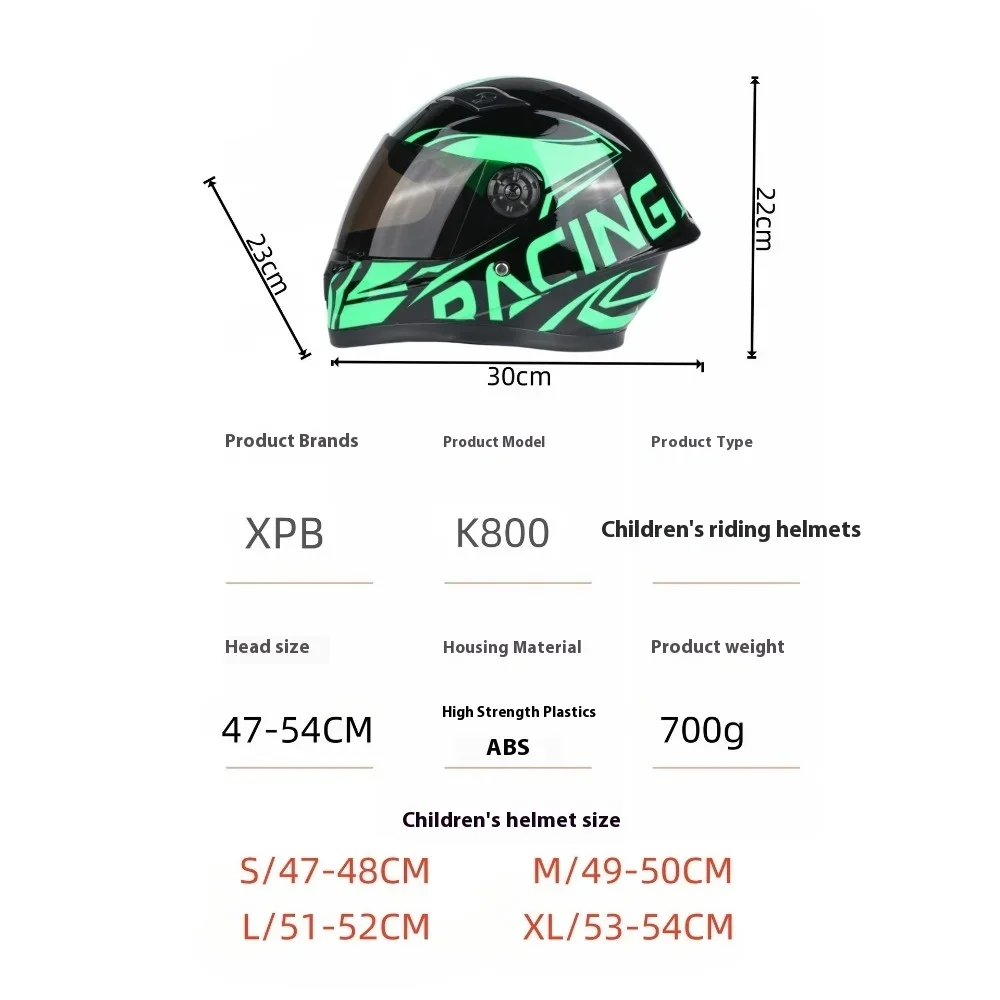 Children's Motorcycle Helmet Safety Full-face Helmet Mountain Bike Full-face Helmet Four-season Outdoor Sports Riding