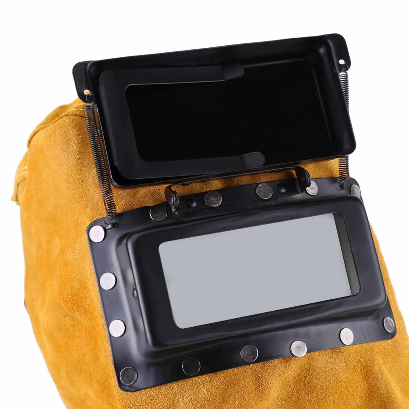 Welding Helmet  Good Quality Heat Resistant Breathable Welding Helmet  Mask with Lens Leather Welding Mask