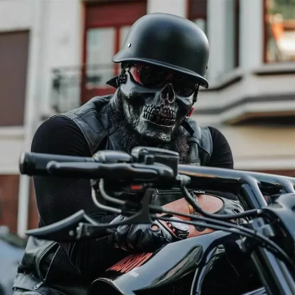 15 German Vintage Half Helmet Half Helmet Japanese style retro motorcycle helmet summer pleasantly cool protective glasses