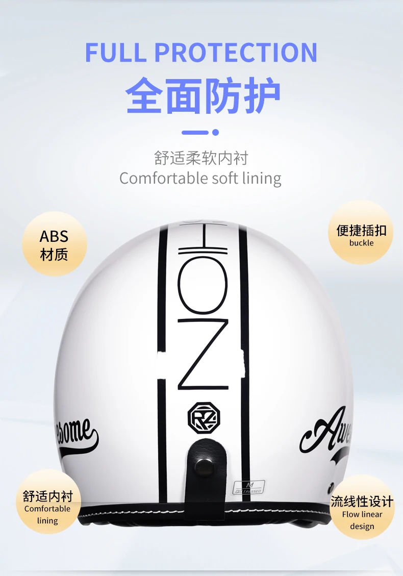 2025 couple retro 3/4 motorcycle helmet cascos para motos small helmet body personalized semi covered helmet casco moto