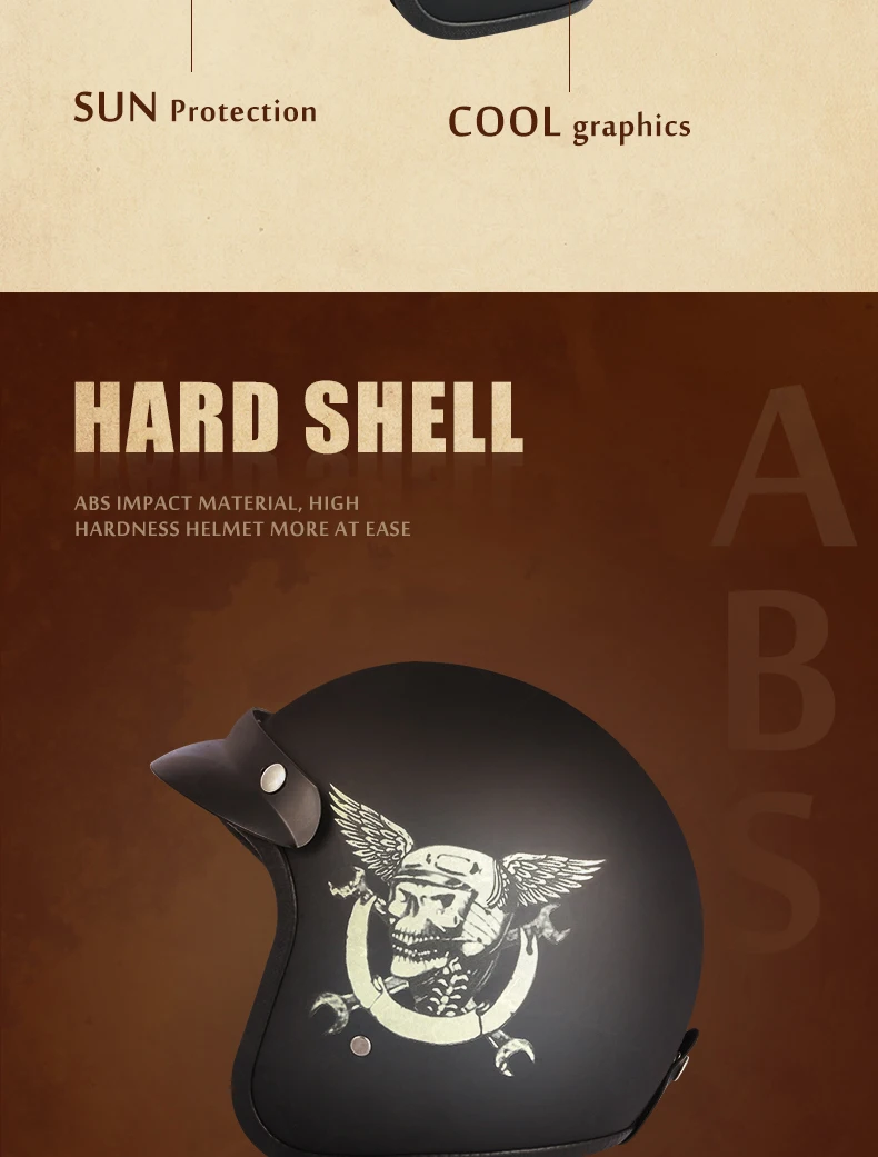 Dot Approved Vintage Motorcycle Helmet Retro Scooter Jet Open Face Four Season Helmet Motorbike Moto Bicycle Riding Capacete