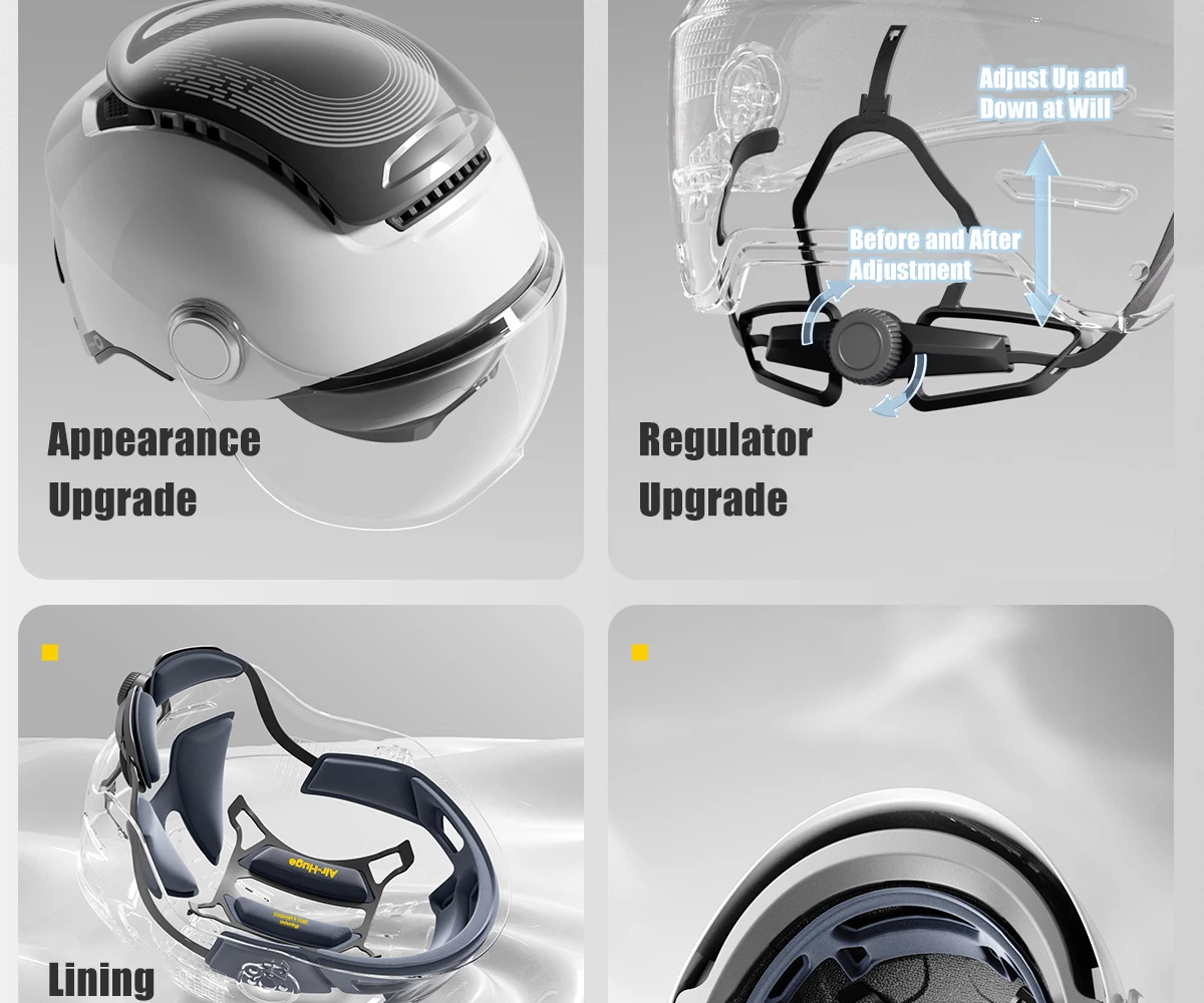 BIBEE 2.0 Electric Motorcycle Helmet Men Women Summer Breathable Motorbike Open Face Helmet Dual Lenses Jet Scooter Half Helmets