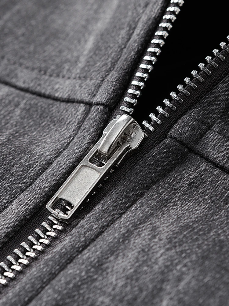 2025 Autumn New Men's Casual Jacket Korean Fashion 100% Polyester Stand Collar Zip-Up Daily Commute Loose Fit Coat Plus Size 8XL