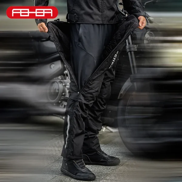 FEHER Men's Motorcycle Pants Speed Release Winter Lock Riding Pants Waterproof Windproof Resistant Tear Outdoor Motorcycle Pants