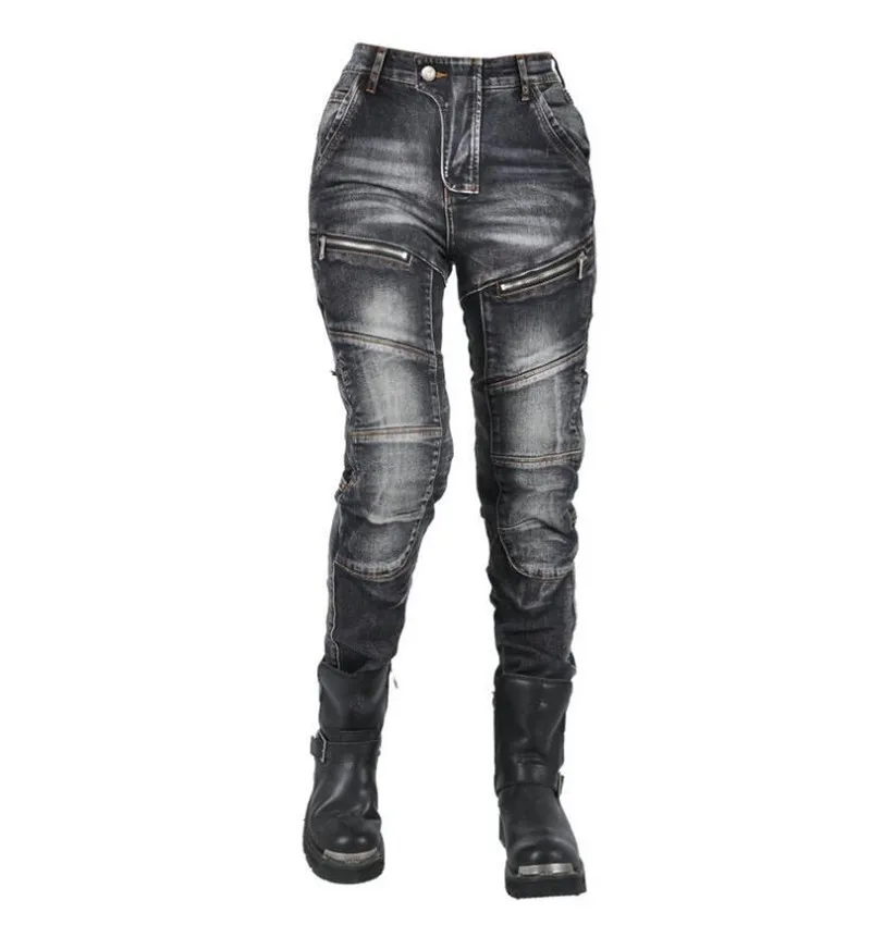 Motorcycle jeans Womens pantshigh elastic motorcycle riding rider pants Racing pants with protective