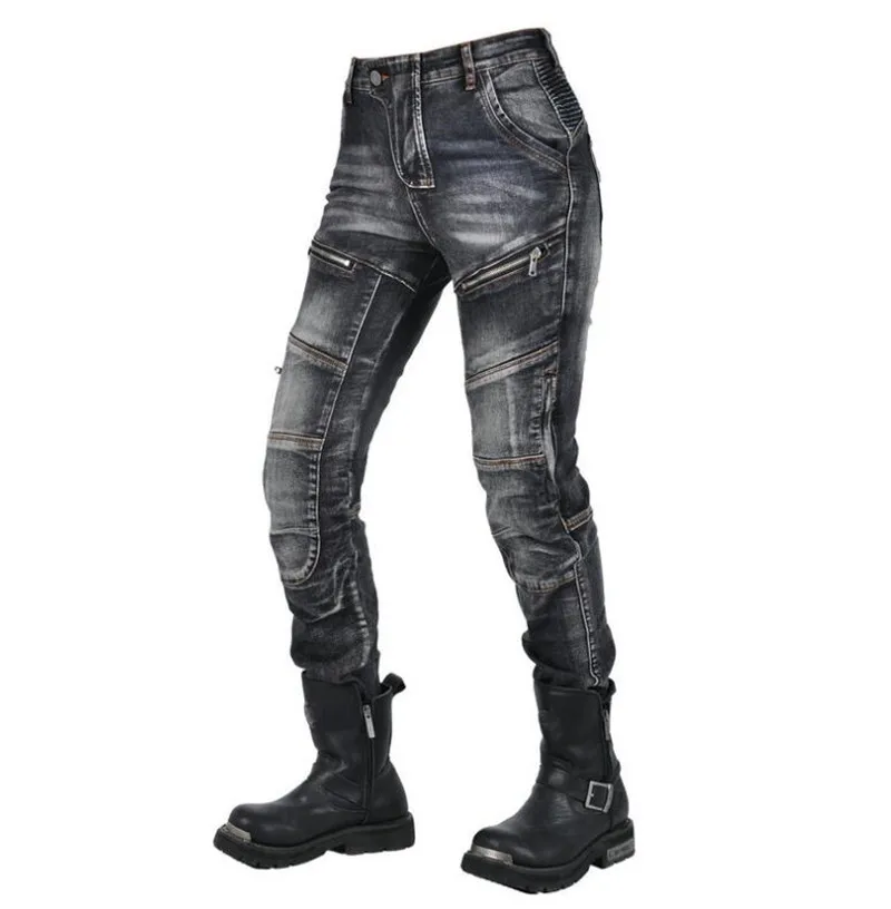 Motorcycle jeans Womens pantshigh elastic motorcycle riding rider pants Racing pants with protective
