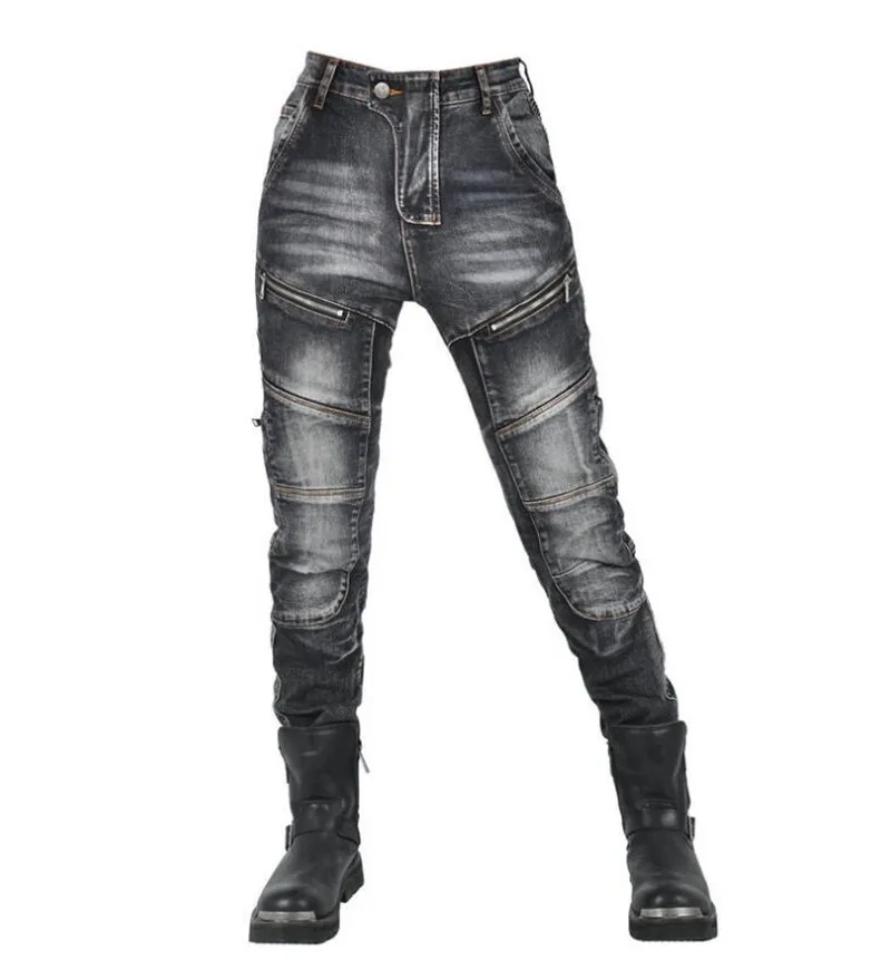 Motorcycle jeans Womens pantshigh elastic motorcycle riding rider pants Racing pants with protective