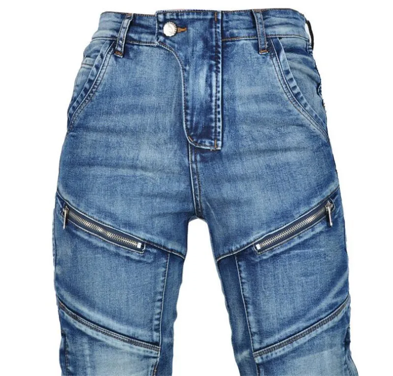 Motorcycle jeans Womens pantshigh elastic motorcycle riding rider pants Racing pants with protective