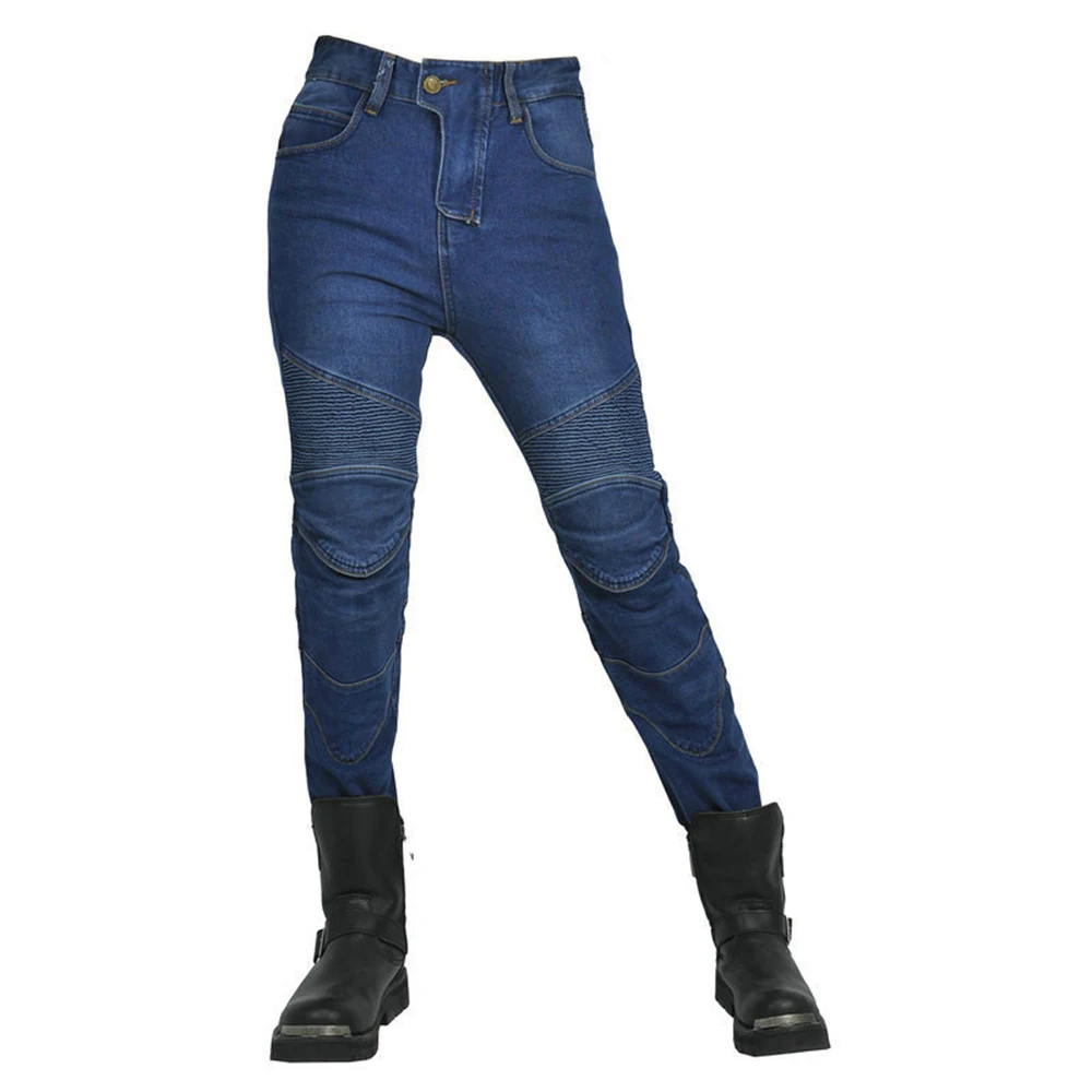 2024 New Motorcycle Jeans Women Upgrade Silicone Protector Detachable Casual Fashion Racing Road Rider Four Seasons Moto Pants