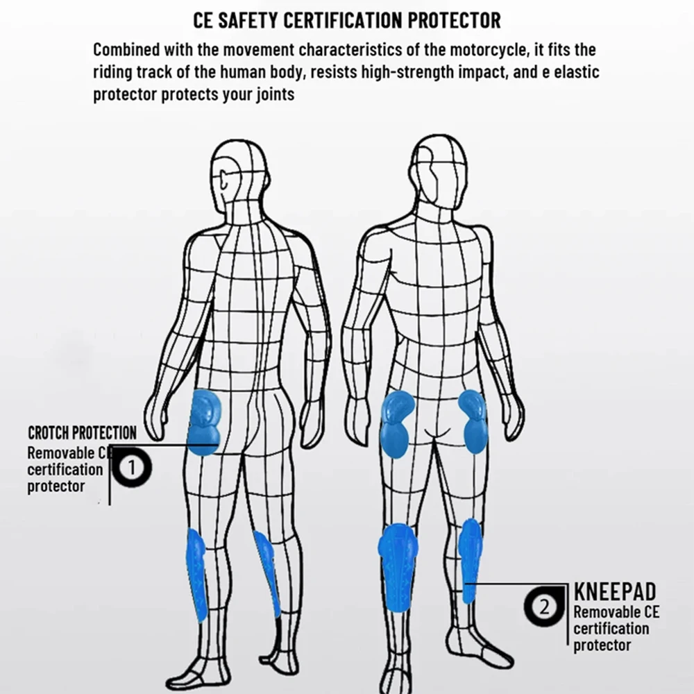 2024 New Motorcycle Jeans Women Upgrade Silicone Protector Detachable Casual Fashion Racing Road Rider Four Seasons Moto Pants