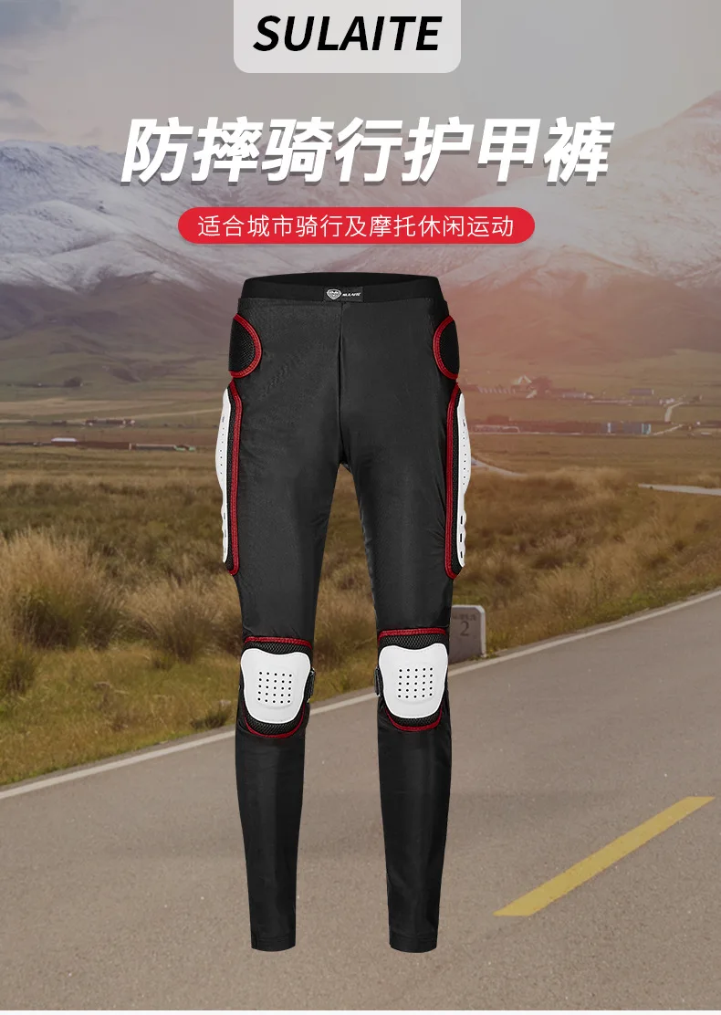 SULAITE Motorcycle Pants Off-road Riding Armor Pants Extreme Sports Anti-fall Anti-collision Pantalone Moto Motocross Pants