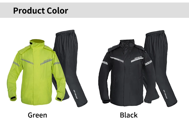 Motor Air Black Motorcycle Rider Raincoat Split Type 2pcs/Set Breathable Deep Rainproof 2025 Upgraded Version Riding Rainy Suit