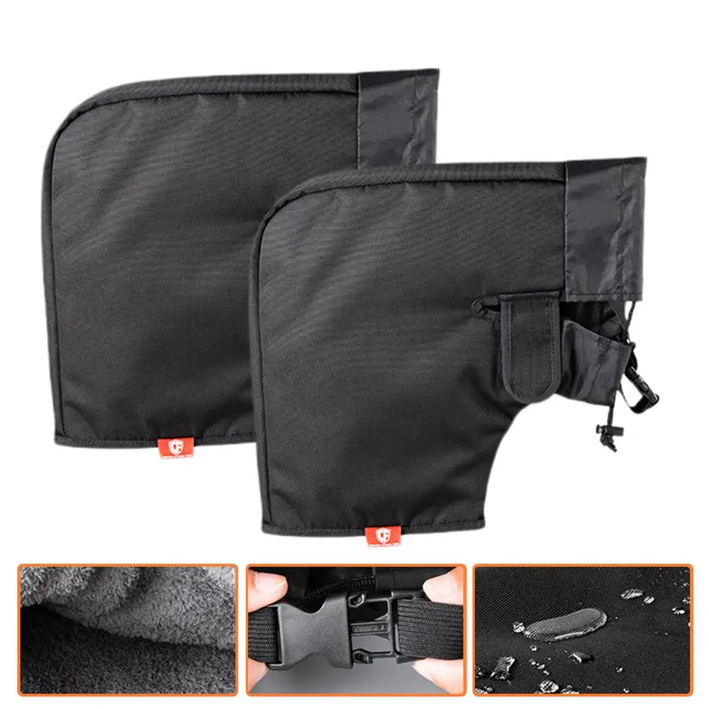 Snowmobile Handlebar Muffs Warm Snowmobile Handle Grip Gauntlets Gloves Motorcycle Gear Hand Warmer Thickened Mittens Coldproof