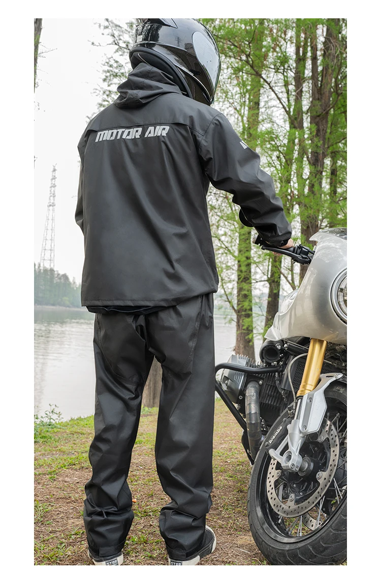 Motor Air 2025 Newest Motorcycle Rider Raincoat Split Type Riding Rainy Suit 2pcs/Set Breathable Deep Rainproof Upgraded Version
