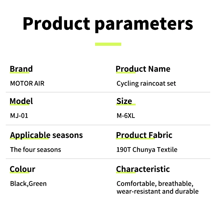 Motor Air 2025 Newest Motorcycle Rider Raincoat Split Type Riding Rainy Suit 2pcs/Set Breathable Deep Rainproof Upgraded Version