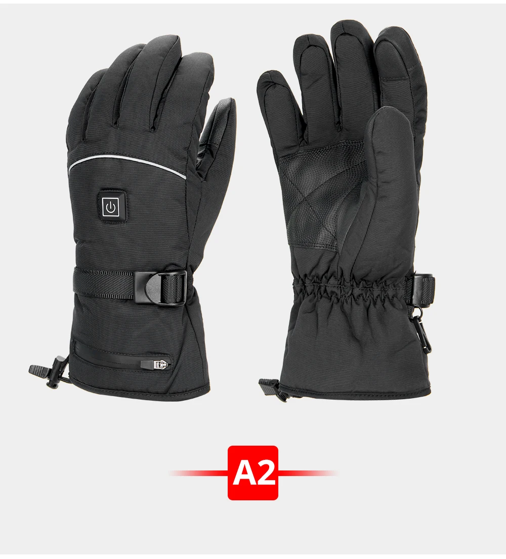 Snowmobile Gloves Winter Heated Gloves Heating Waterproof Warm Electric Thermal Gloves Outdoor Skiing Equipment