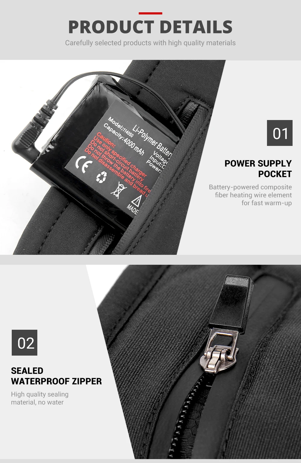 Snowmobile Gloves Winter Heated Gloves Heating Waterproof Warm Electric Thermal Gloves Outdoor Skiing Equipment