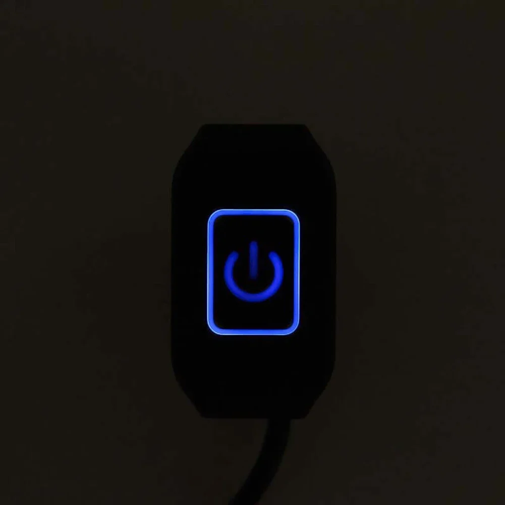 22mm Motorcycle Switch Button Handlebar Mount Waterproof Modified Switch Headlight Horn Control ON/OFF with LED Display Lamp